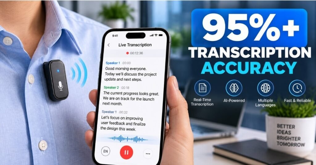 AI voice recorder transcription accuracy feature