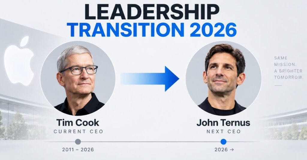 Apple leadership transition 2026 from Tim Cook to John Ternus