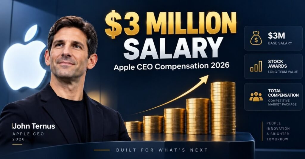 Apple new CEO 2026 salary and compensation details for John Ternus