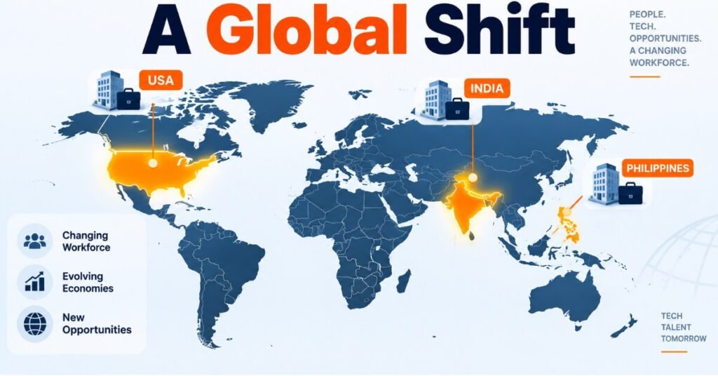Global regions affected by AI layoffs 2026 including USA and India
