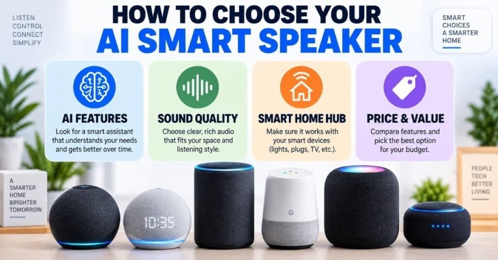 How to choose the best AI smart speaker 2026 buying guide checklist