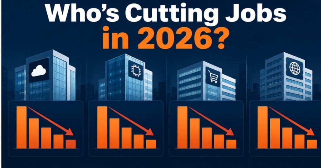 Tech companies leading job cuts during AI layoffs 2026