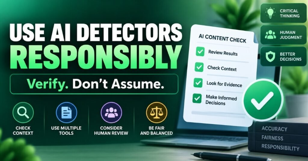 Guide on using free AI detector tools responsibly