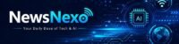 NewsNexo tech and AI news website header banner with logo